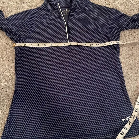 Eddie Bauer Women’s blue Polka Dot Top pullover fleece size small - Picture 5 of 6